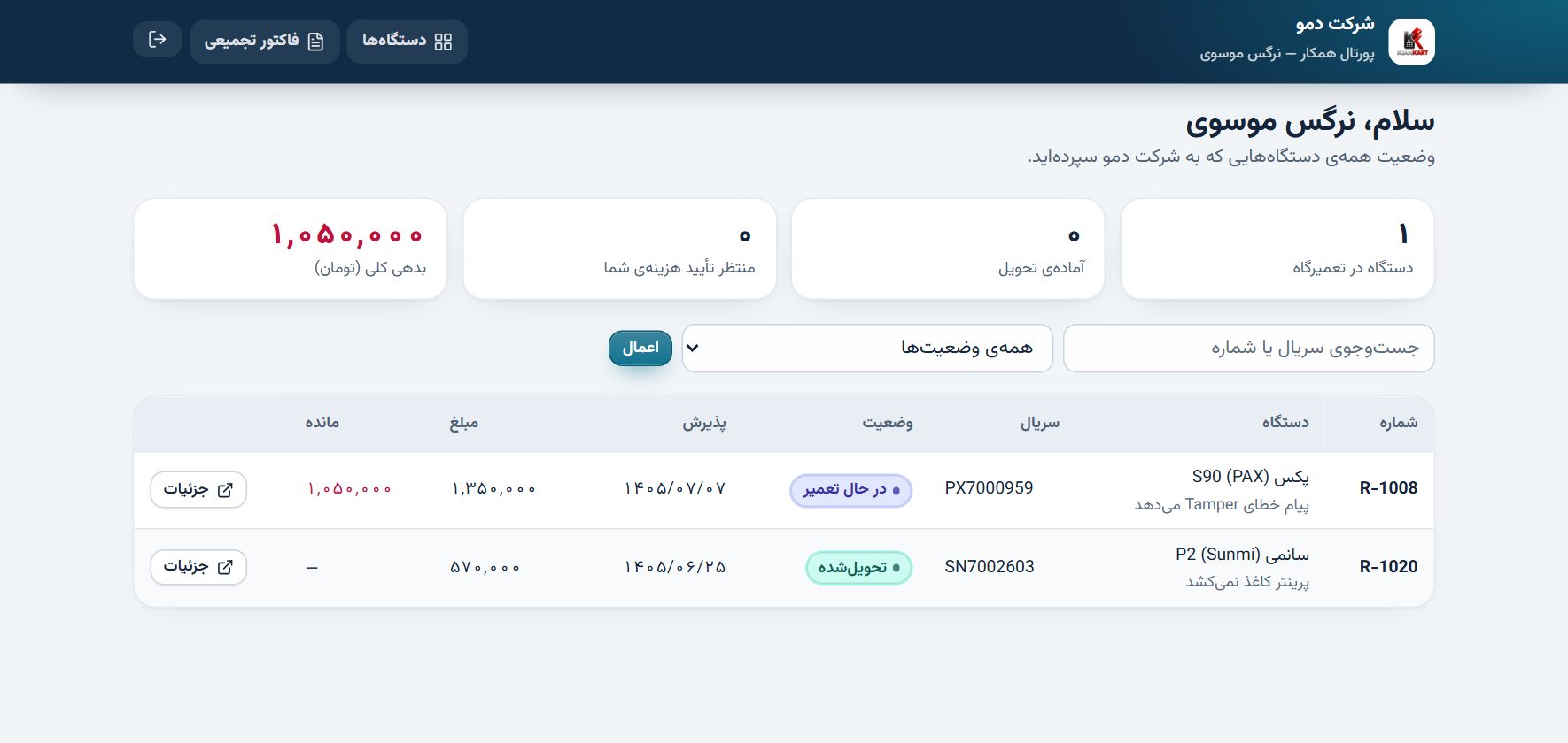 نمایندهها پنل خودشان را دارند